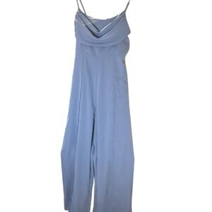Cider Light Blue Draped Jumpsuit NWT Size M